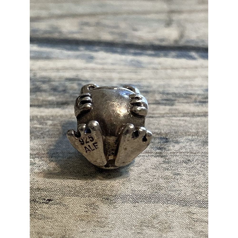 Authentic PANDORA Sterling Silver Frog Charm 925 ALE Retired - Picture 5 of 6